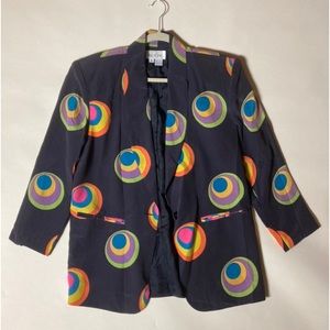The Icing Silk Vintage Geometric Blazer size M